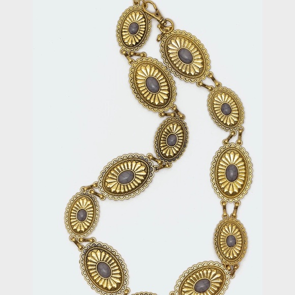 Edikted Gold and Gray Chain Belt - Picture 2 of 3